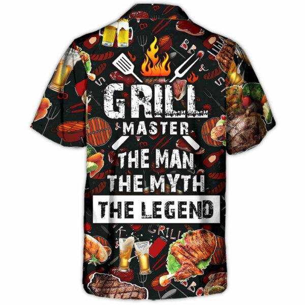 Barbecue Food Grill Master BBQ The Man The Myth The Legend - Hawaiian Shirt - Owl Ohh