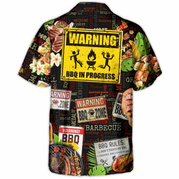 Barbecue Funny BBQ Beer Warning BBQ In Progress BBQ Zone - Hawaiian Shirt - Owl Ohh