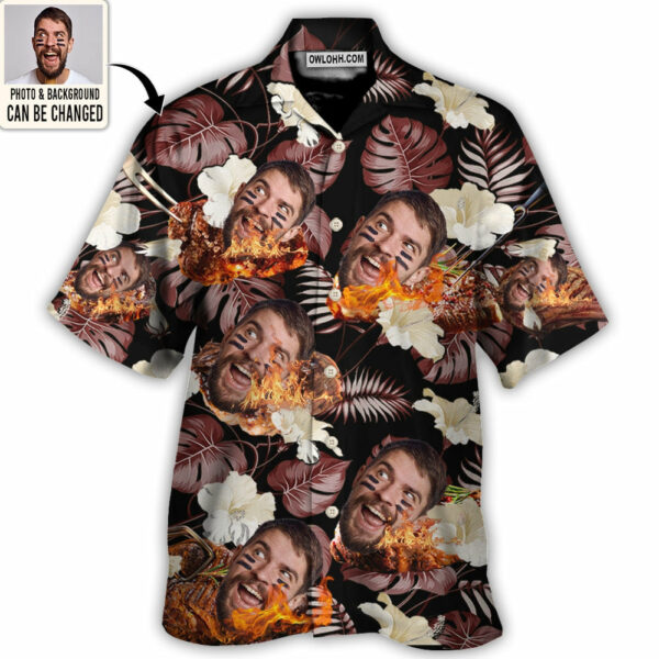 BBQ You Want Tropical Style Custom Photo - Hawaiian Shirt - Personalized Photo Gifts