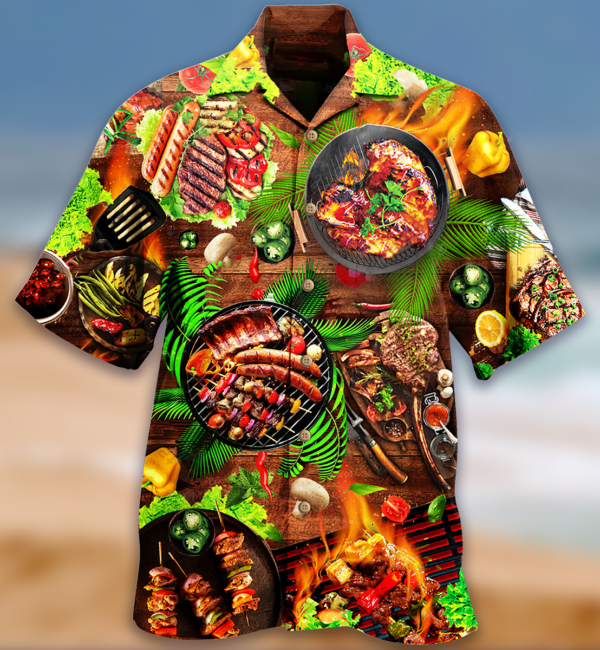 Food Love Fresh BBQ - Hawaiian Shirt - Owl Ohh - Image 2