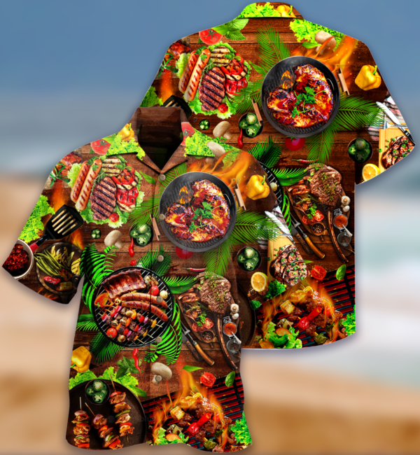 Food Love Fresh BBQ - Hawaiian Shirt - Owl Ohh - Image 3