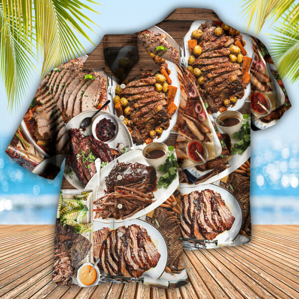 BBQ Brisket Delicious Meal For Life - Hawaiian Shirt  - Owl Ohh - Image 3