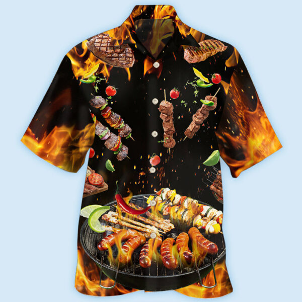 BBQ Hot Fire - Hawaiian Shirt  - Owl Ohh - Image 3