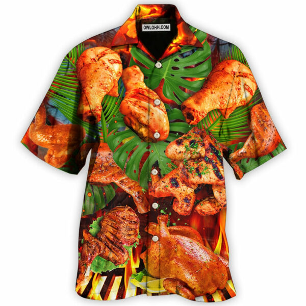 BBQ Food Lover Chicken Style - Hawaiian Shirt  - Owl Ohh