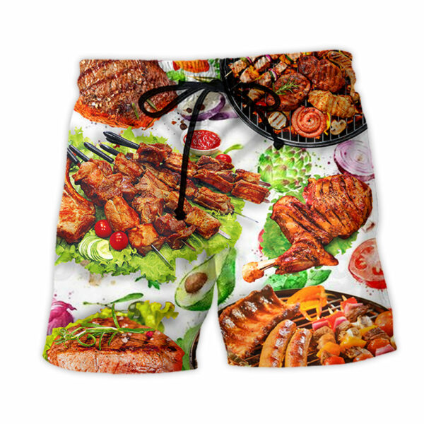 BBQ Delicious Meat Cool Style - Beach Short  - Owl Ohh