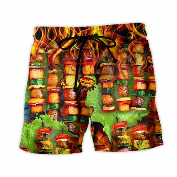 BBQ Fire Hot Style - Beach Short  - Owl Ohh