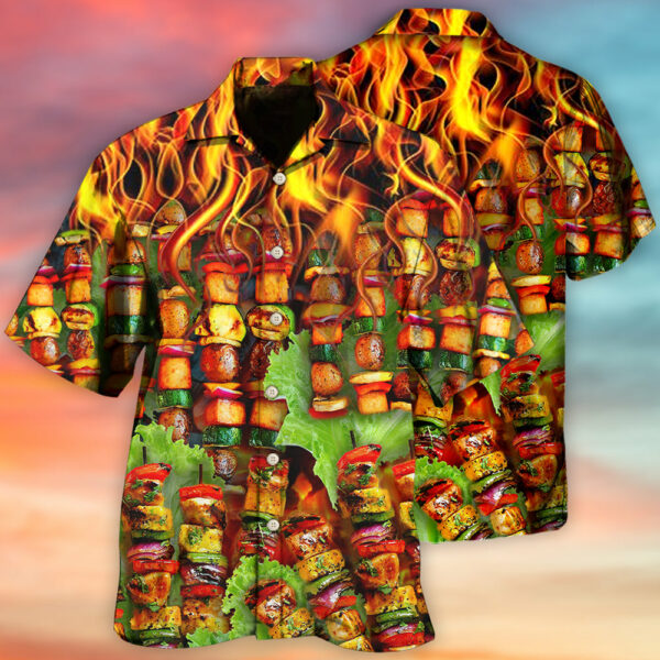 BBQ Fire So So Hot Fire - Hawaiian Shirt  - Owl Ohh - Image 2