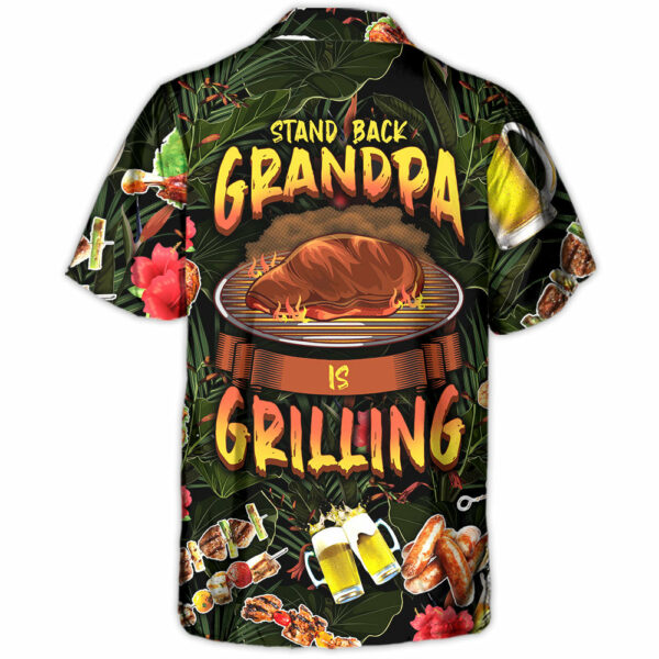 Barbecue Funny BBQ Stand Back Grandpa Is Grilling - Hawaiian Shirt - Owl Ohh