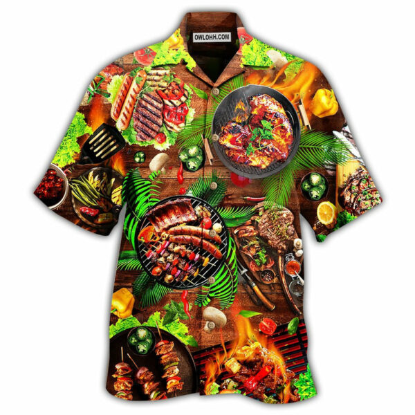 Food Love Fresh BBQ - Hawaiian Shirt - Owl Ohh