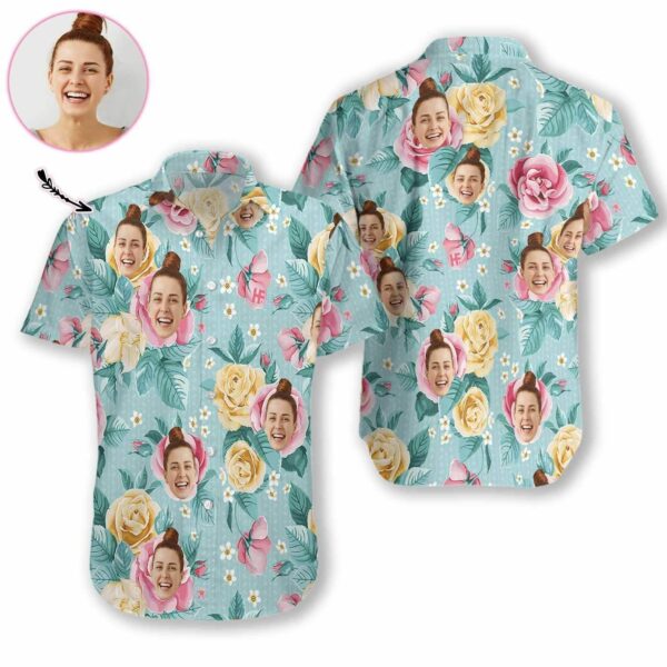 Beach Shirt Get Now Personalized Funny Custom Face Hawaiian Shirts  - Free Design 9to5vibe