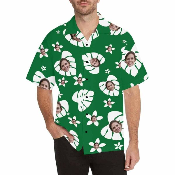 Custom Face Christmas Men's Hawaiian Shirt - Free Design 9to5vibe