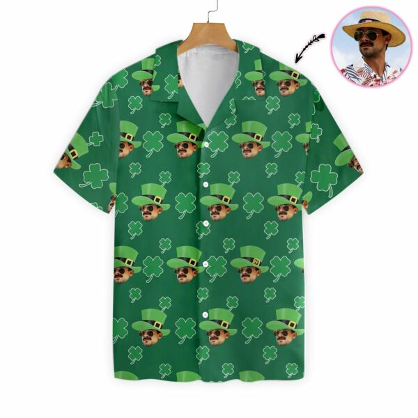 Custom Face Happy Saint Patrick's Day Custom Hawaiian Shirt - Free Design 9to5vibe