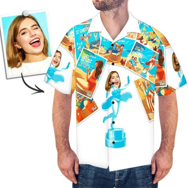 Custom Face Hawaiian Shirt Joining Together Photos  - Free Design 9to5vibe