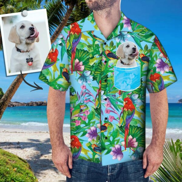 Custom Face Hawaiian Shirt Personalized Photo Fake Pocket Shirt Summer Time - Free Design 9to5vibe