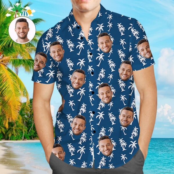 Custom Face Hawaiian Shirt Tree Aloha Beach Shirt with Dog Face - Free Design 9to5vibe