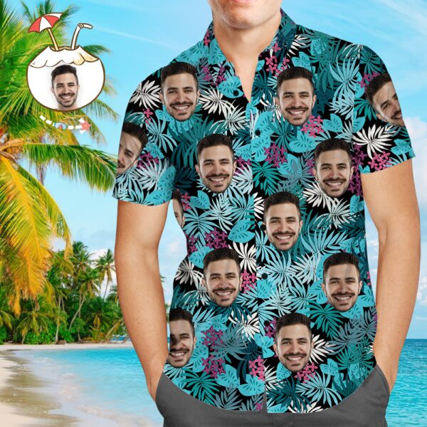 Custom Face On Shirt Hawaiian Shirt Flower and Parrot  - Free Design 9to5vibe