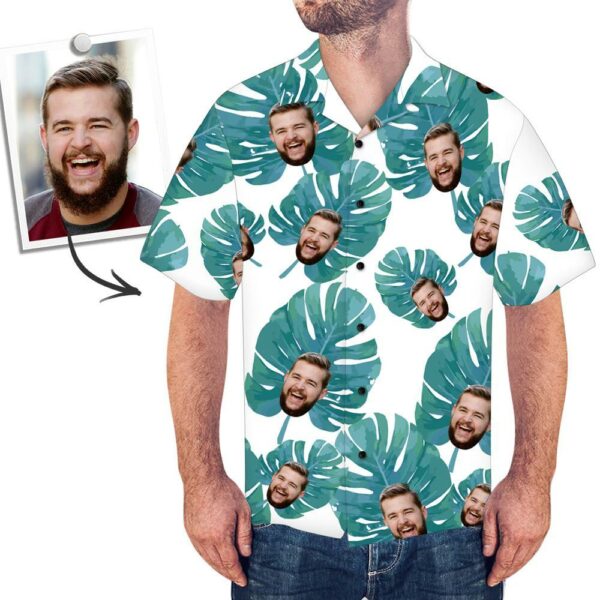 Custom Face Shirt Men's Hawaiian Shirt - Free Design 9to5vibe