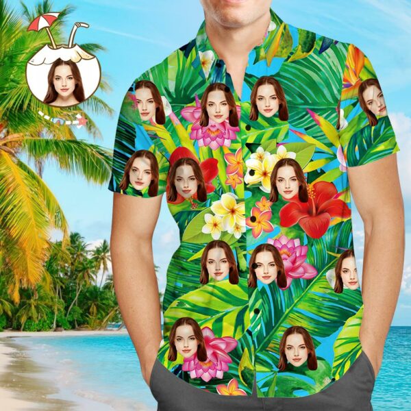 Custom Face Shirt Personalized Photo Men’S Hawaiian Shirt | For Men & Women | Adult | Hwp1050 - Free Design 9to5vibe