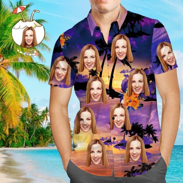 Custom Face Shirt Personalized Photo Men's Hawaiian Shirt - Free Design 9to5vibe