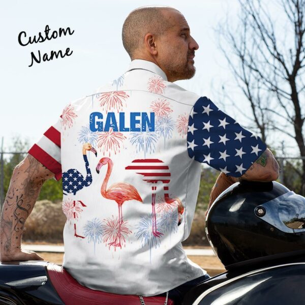 Custom Face Shirt Personalized Text Men's Hawaiian Shirt Independence Day - Free Design 9to5vibe