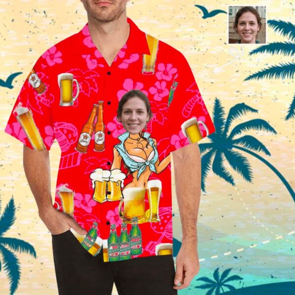 Funny Custom Face Beer Unisex Hawaiian Shirts - Free Design 9to5vibe