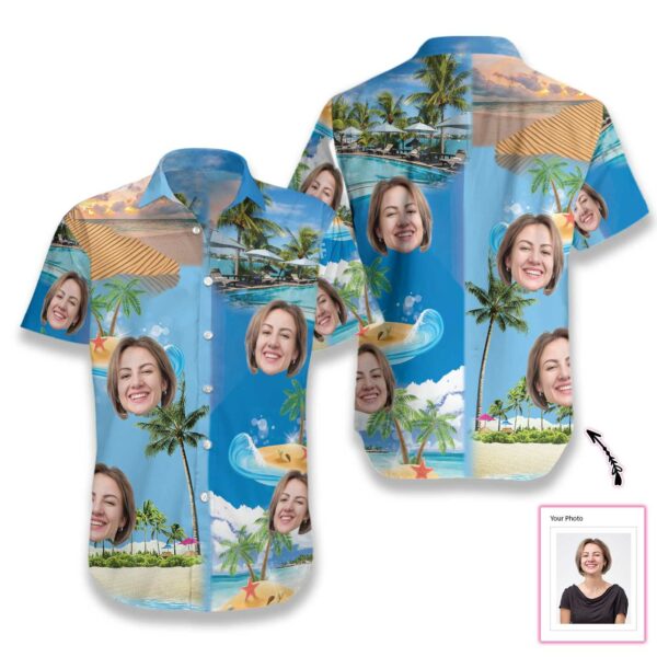 Funny Custom Face  Custom Hawaiian Shirt  - Free Design 9to5vibe