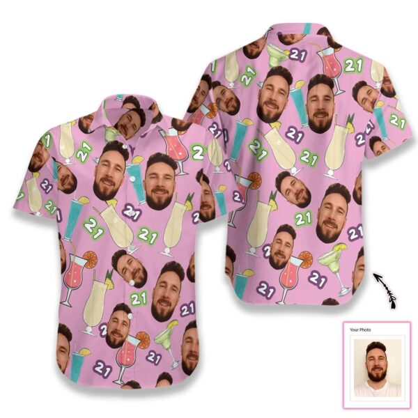 Personalized Custom Face Cocktail Hawaiian Shirts - Free Design 9to5vibe